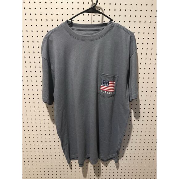 Burlebo Men’s Patriotic T-Shirt – American Flag & Eagle Graphic - Picture 1 of 4